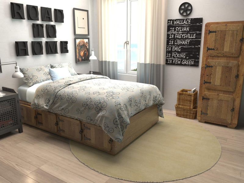 Tonal Oasis Collection Area Rug -  Lenox (Beige) Round Beige  lifestyle 23