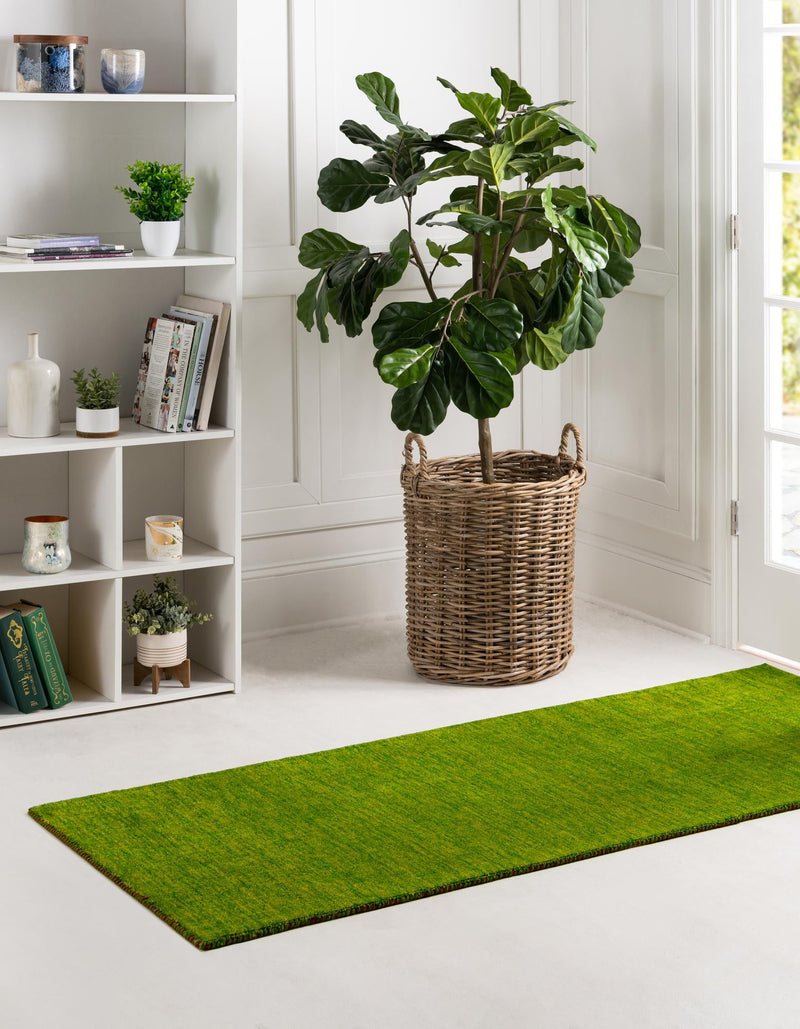 Tonal Oasis Collection Area Rug -  Lenox (Light Green) Runner Light Green  lifestyle 15