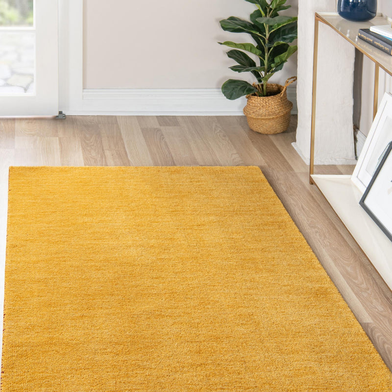 Tonal Oasis Collection Area Rug -  Lenox (Gold) Rectangle Gold  lifestyle 15