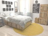 Tonal Oasis Collection Area Rug -  Lenox (Gold) Round Gold  lifestyle 22