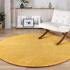 Tonal Oasis Collection Area Rug -  Lenox (Gold) Round Gold  lifestyle 55