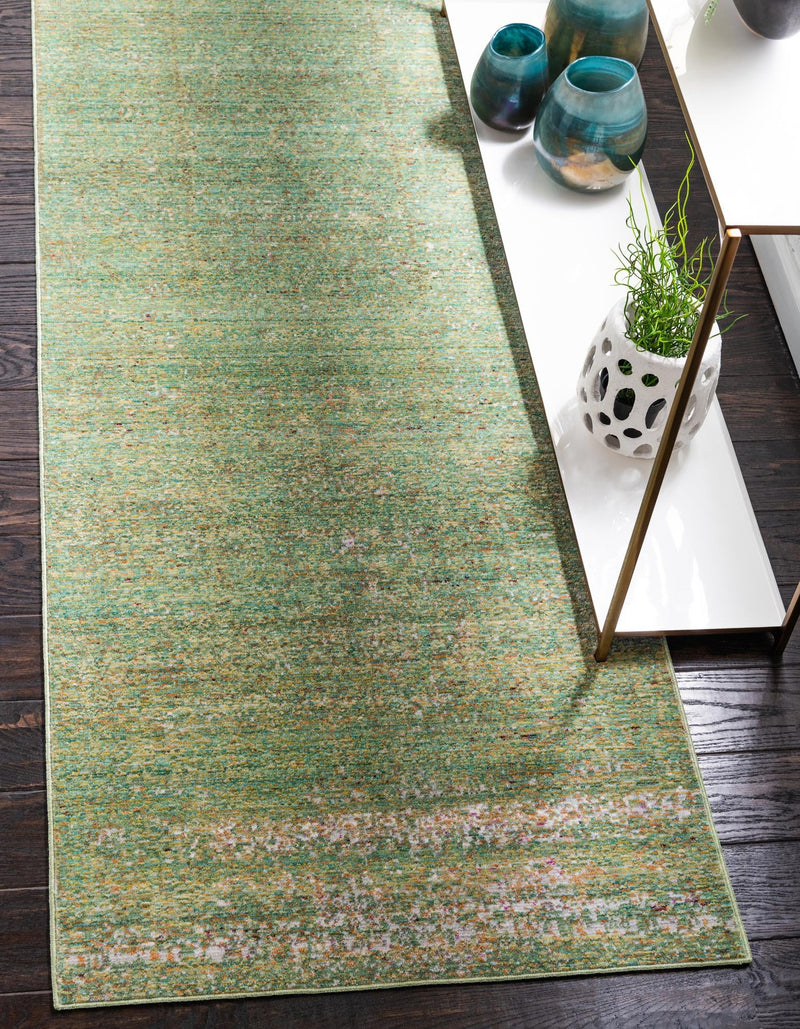 Lagoon Luxe Collection Area Rug -  Seafarer Runner Green  lifestyle 59