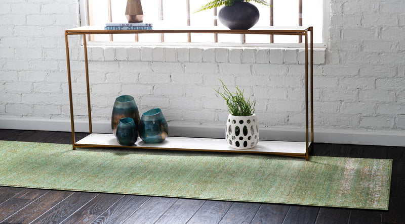 Lagoon Luxe Collection Area Rug -  Seafarer Runner Green  lifestyle 80