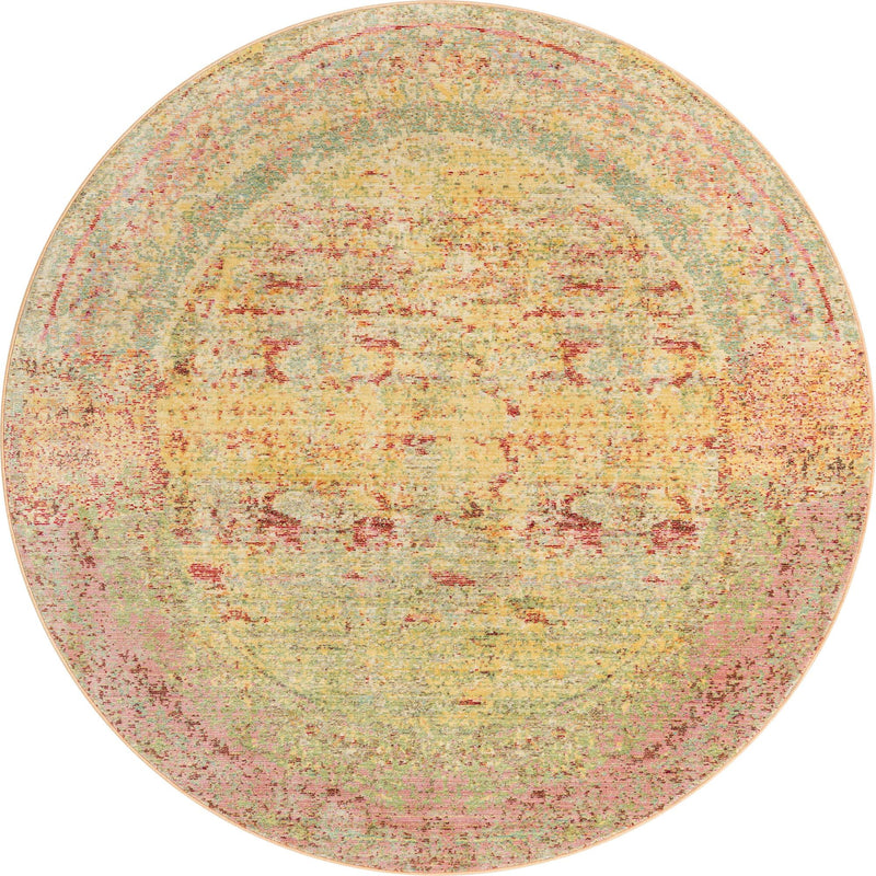 Lagoon Luxe Collection Area Rug -  Seafarer Round Yellow  lifestyle 25