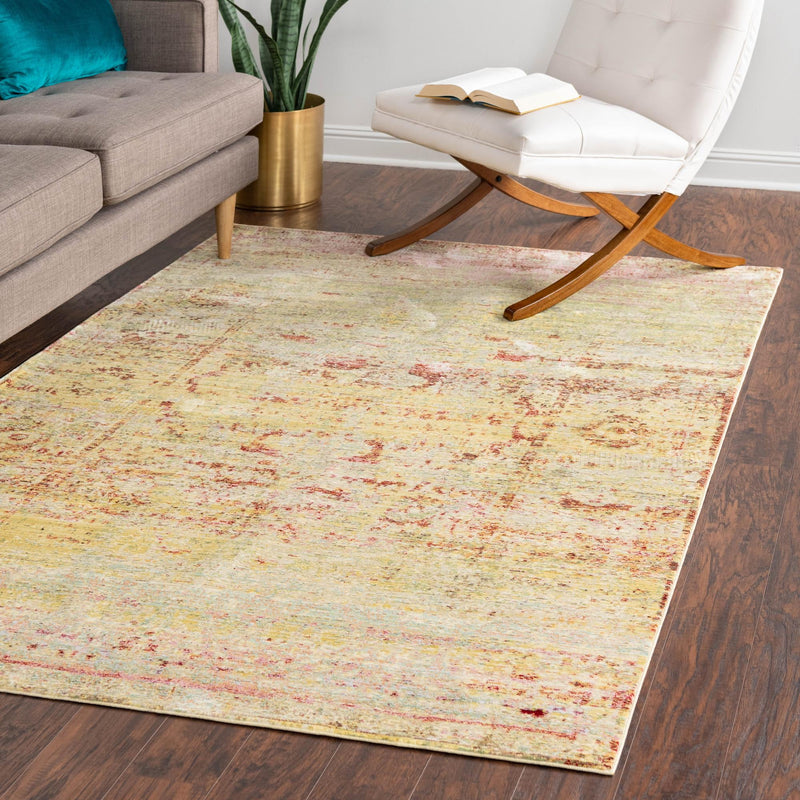 Lagoon Luxe Collection Area Rug -  Seafarer Rectangle Yellow  lifestyle 38