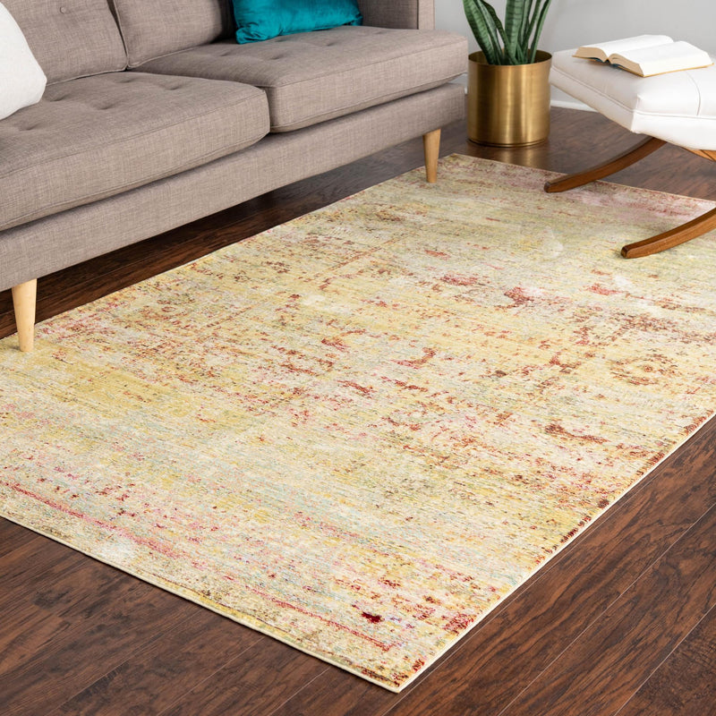 Lagoon Luxe Collection Area Rug -  Seafarer Rectangle Yellow  lifestyle 40