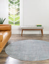 Lagoon Luxe Collection Area Rug -  Seafarer Round Gray  lifestyle 61