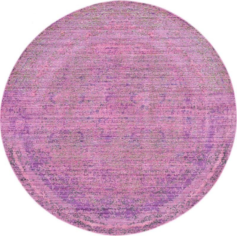 Lagoon Luxe Collection Area Rug -  Seafarer Round Purple  lifestyle 27