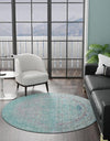 Lagoon Luxe Collection Area Rug -  Seafarer Round Light Blue  lifestyle 65