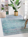 Lagoon Luxe Collection Area Rug -  Seafarer Rectangle Light Blue  lifestyle 8