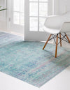 Lagoon Luxe Collection Area Rug -  Seafarer Rectangle Light Blue  lifestyle 13