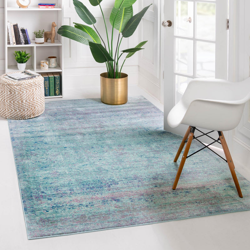 Lagoon Luxe Collection Area Rug -  Seafarer Rectangle Light Blue  lifestyle 39