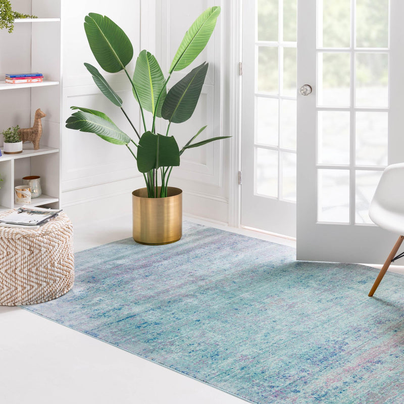 Lagoon Luxe Collection Area Rug -  Seafarer Rectangle Light Blue  lifestyle 41