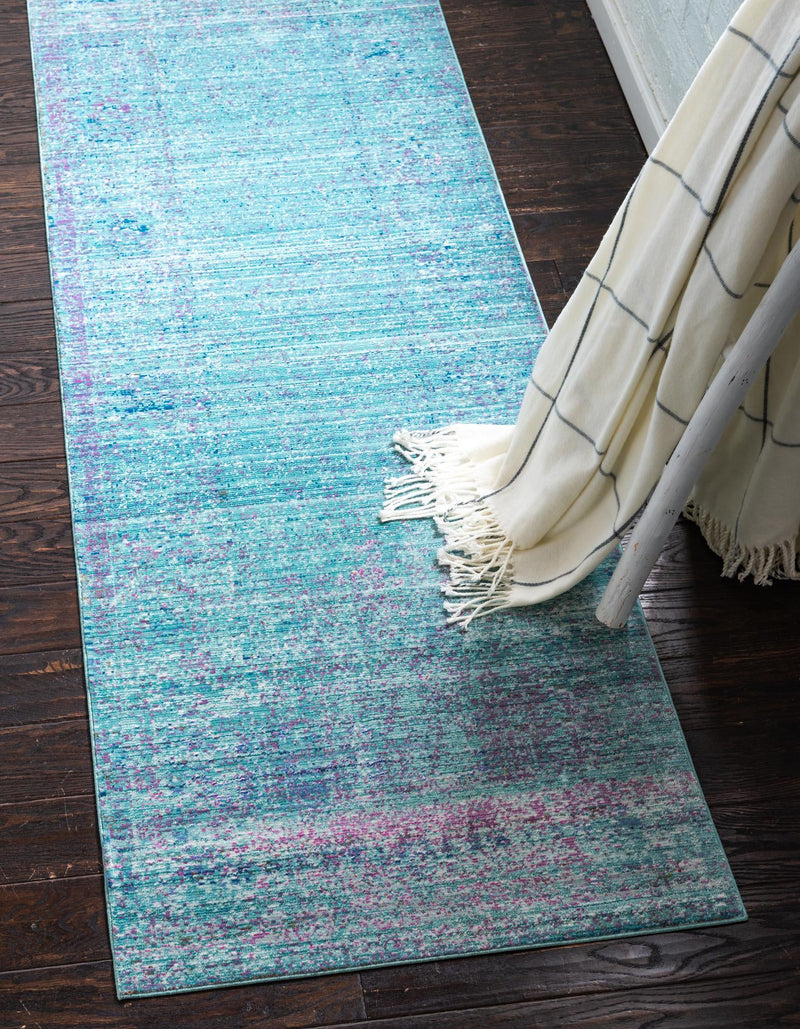 Lagoon Luxe Collection Area Rug -  Seafarer Runner Light Blue  lifestyle 31
