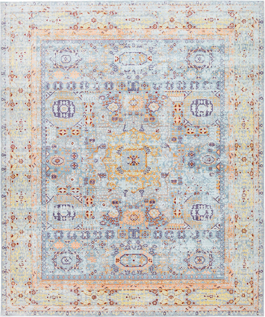 Lagoon Luxe Collection Area Rug -  Seahorse Rectangle Light Blue Main