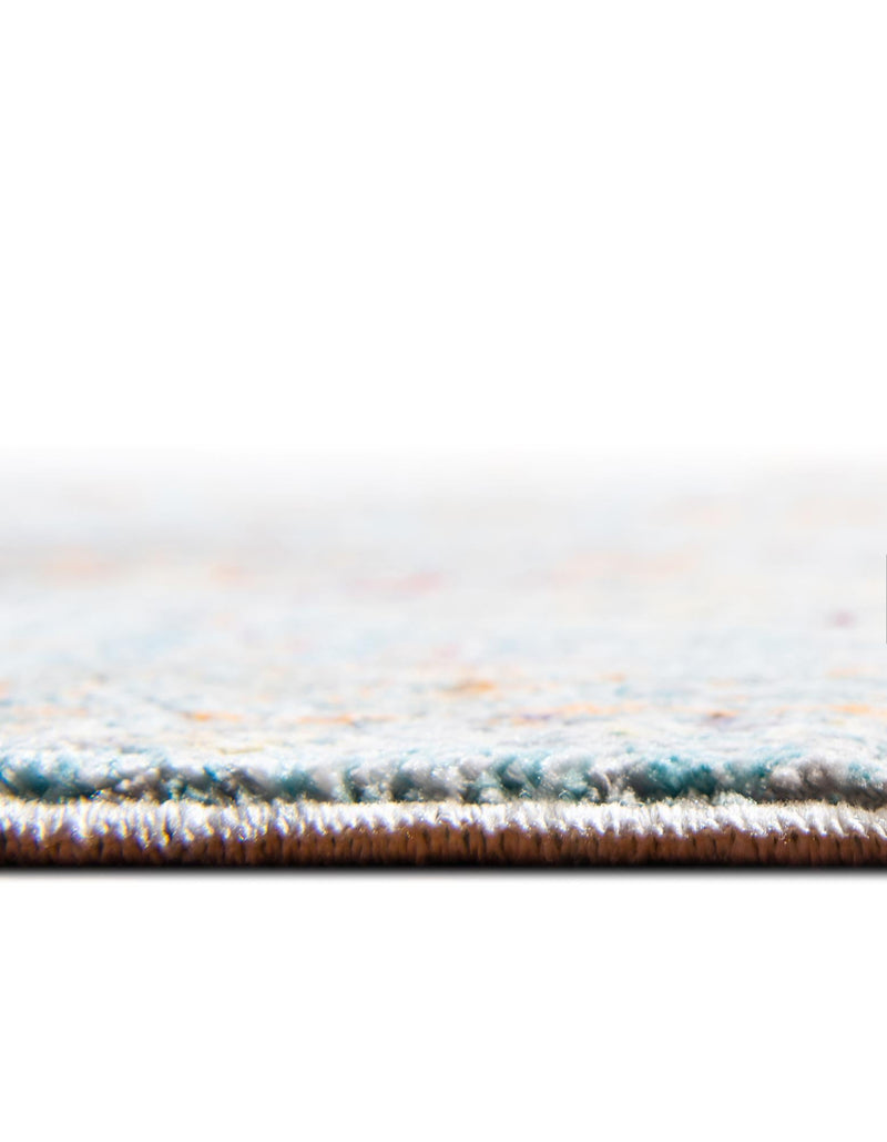 Lagoon Luxe Collection Area Rug -  Seahorse Round Light Blue  lifestyle 20