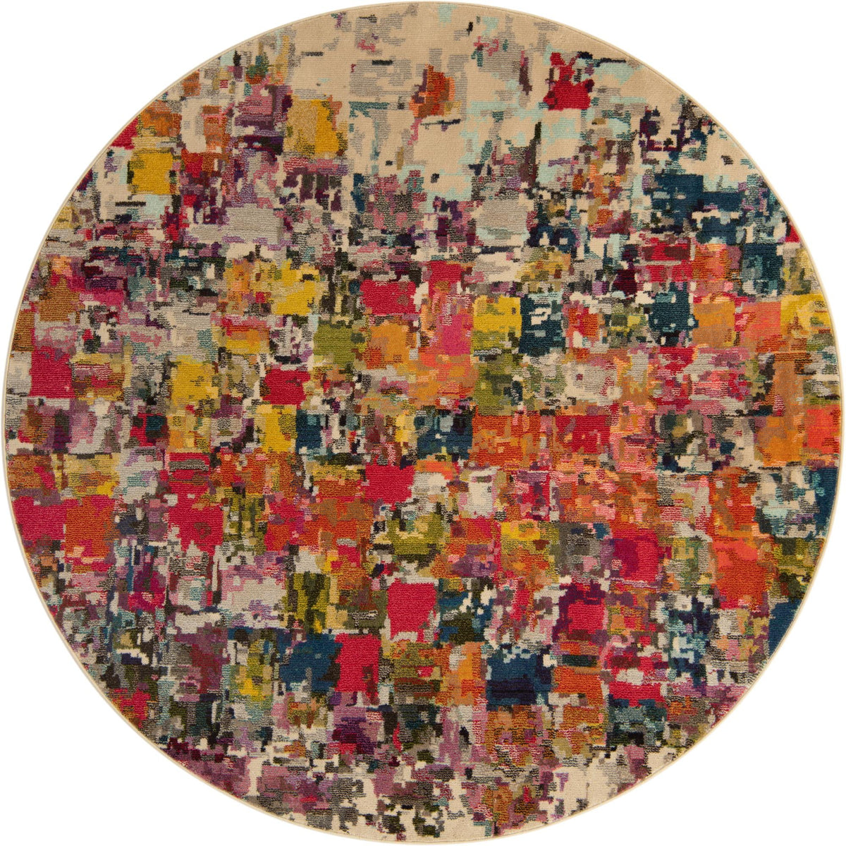 Marrakesh Elegance Collection Area Rug -  Azilal Round Multi  lifestyle 23