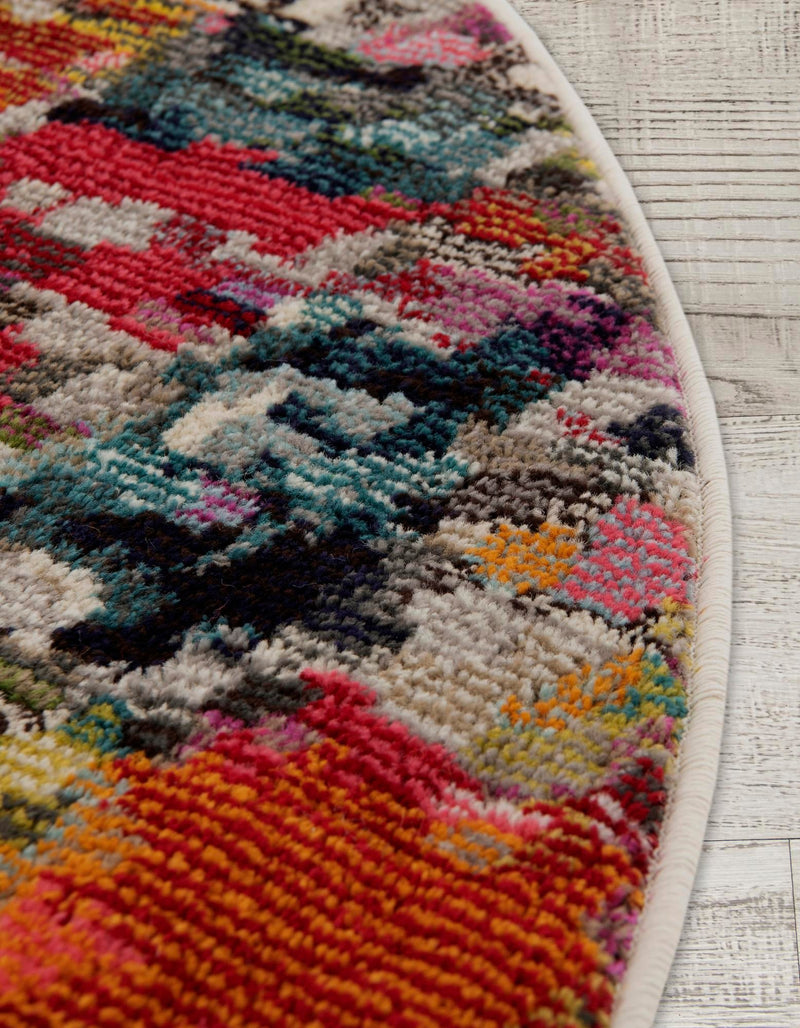 Marrakesh Elegance Collection Area Rug -  Azilal Round Multi  lifestyle 36