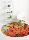 Marrakesh Elegance Collection Area Rug -  Amizmiz Round Multi  lifestyle 15