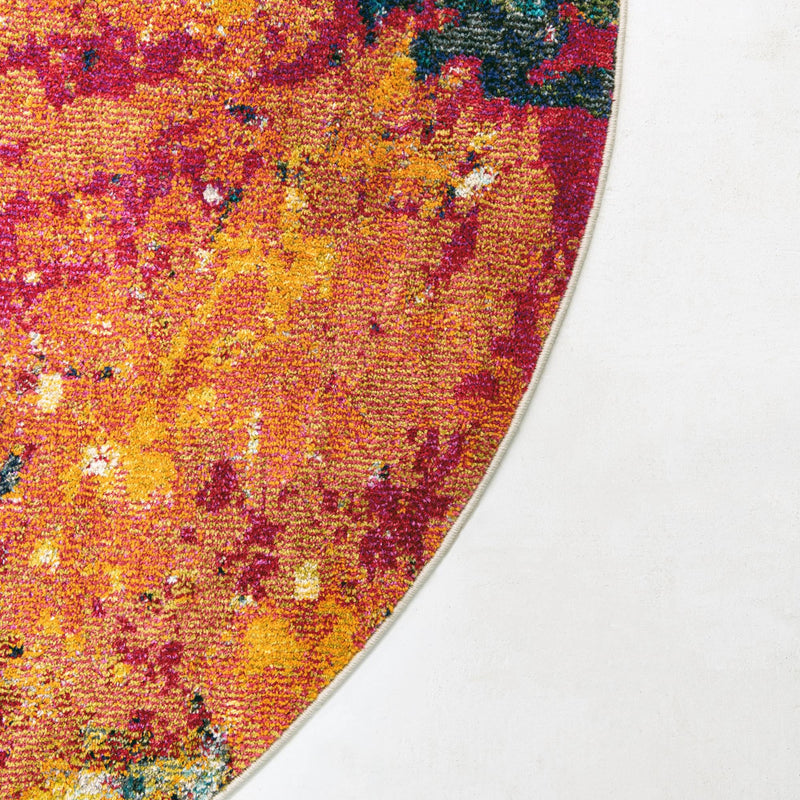 Marrakesh Elegance Collection Area Rug -  Amizmiz Round Multi  lifestyle 36