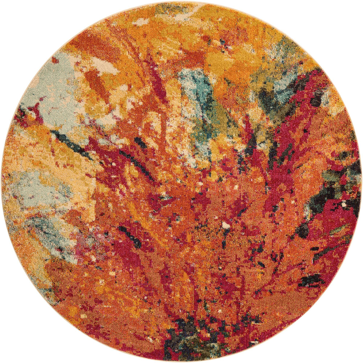 Marrakesh Elegance Collection Area Rug -  Amizmiz Round Multi  lifestyle 6