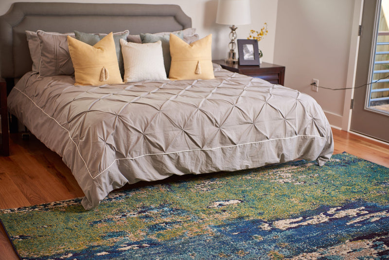 Marrakesh Elegance Collection Area Rug -  Figuig Rectangle Navy Blue  lifestyle 6