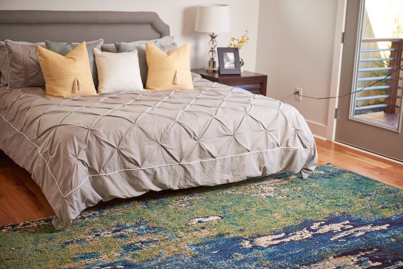 Marrakesh Elegance Collection Area Rug -  Figuig Rectangle Navy Blue  lifestyle 8