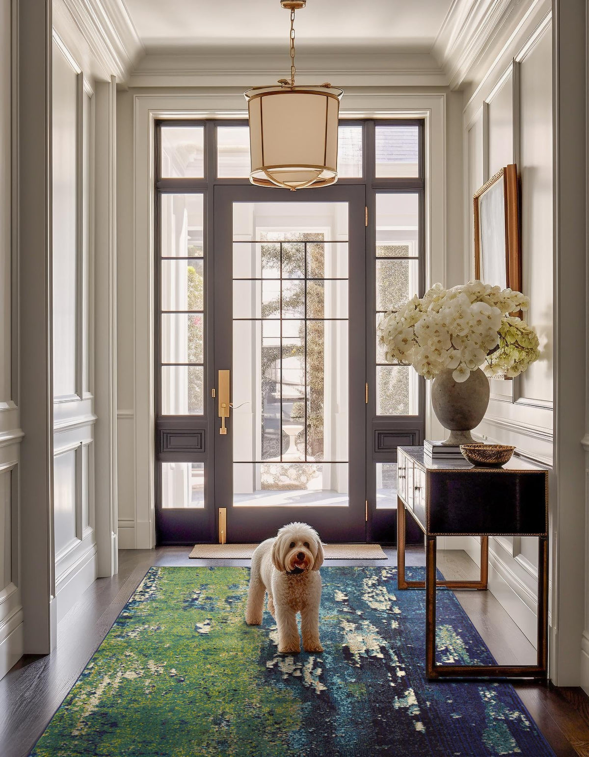 Marrakesh Elegance Collection Area Rug -  Figuig Rectangle Navy Blue  lifestyle 9