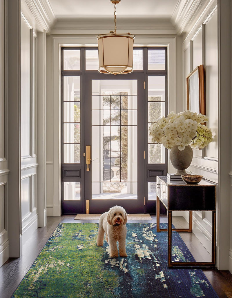 Marrakesh Elegance Collection Area Rug -  Figuig Rectangle Navy Blue  lifestyle 9