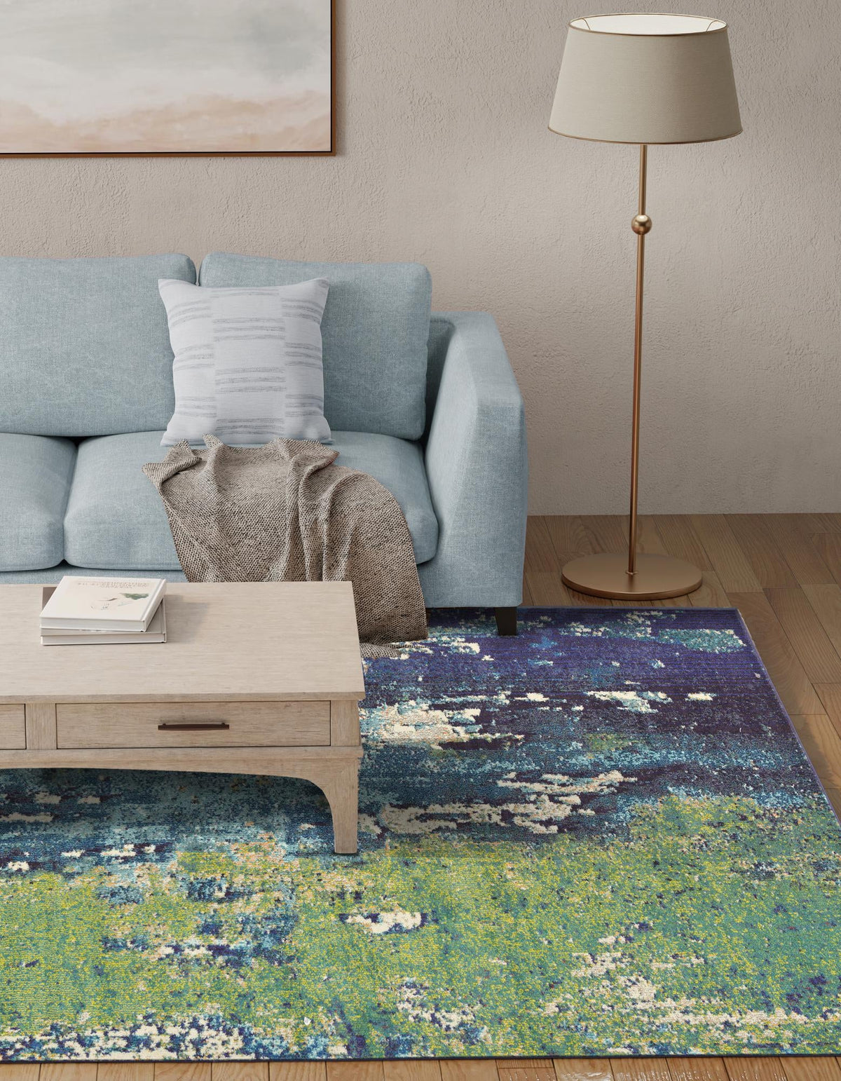 Marrakesh Elegance Collection Area Rug -  Figuig Rectangle Navy Blue  lifestyle 10