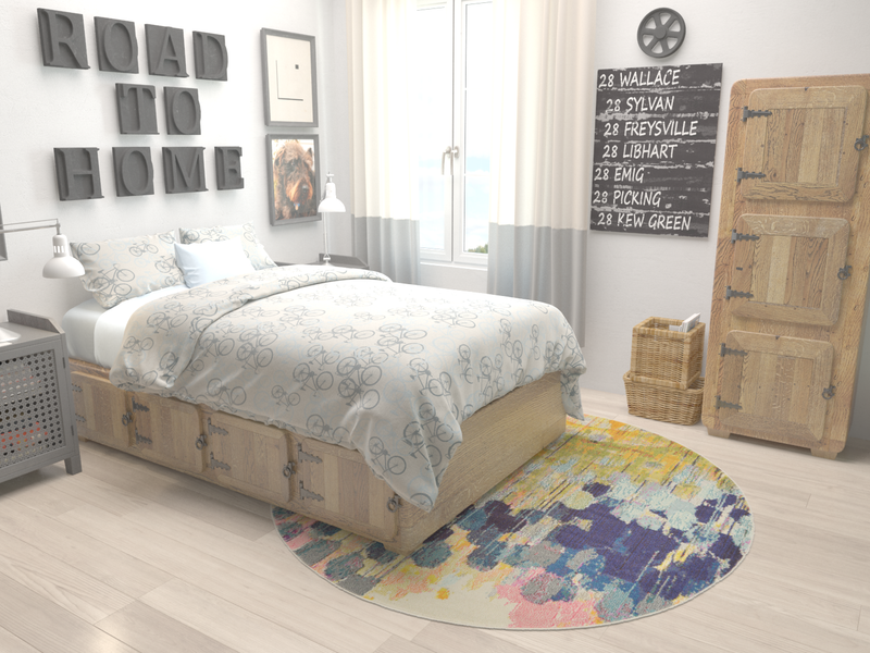 Marrakesh Elegance Collection Area Rug -  Sidi Round Beige  lifestyle 22