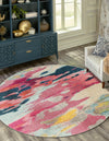 Marrakesh Elegance Collection Area Rug -  Skhirat Round Pink  lifestyle 30