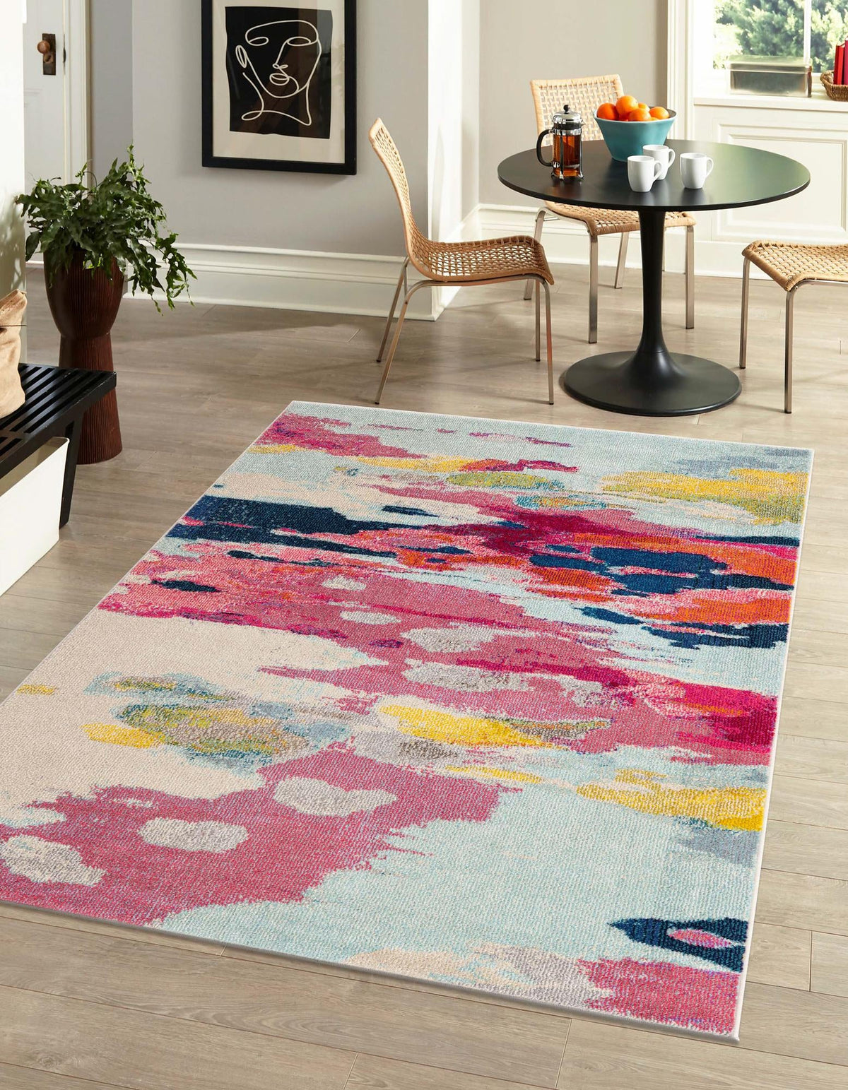 Marrakesh Elegance Collection Area Rug -  Skhirat Rectangle Pink  lifestyle 2