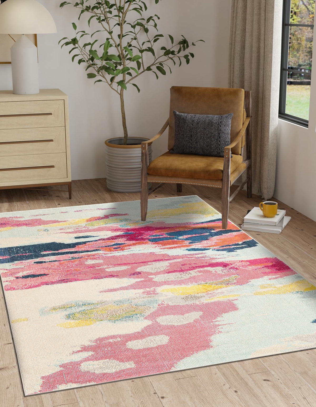Marrakesh Elegance Collection Area Rug -  Skhirat Rectangle Pink  lifestyle 9