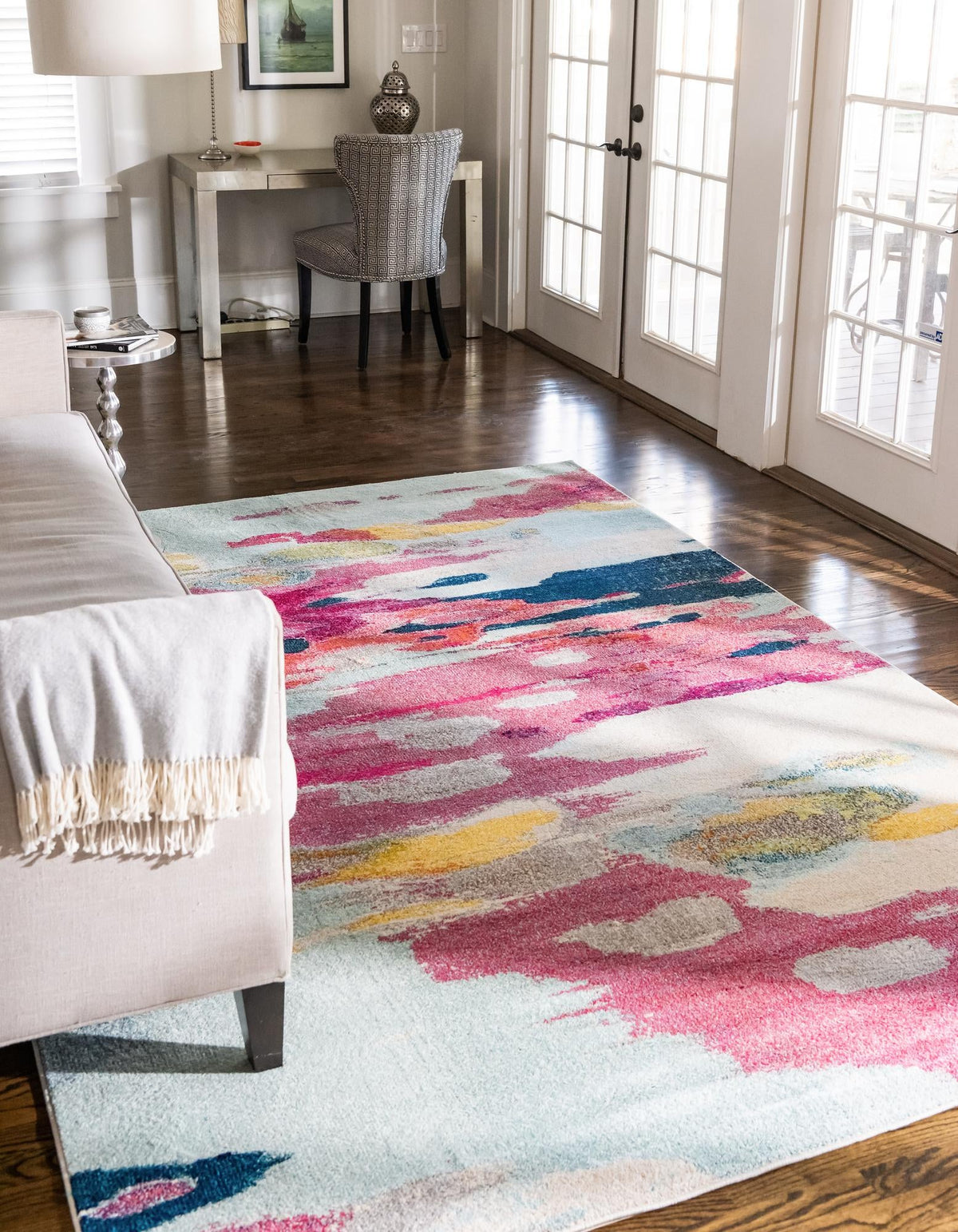 Marrakesh Elegance Collection Area Rug -  Skhirat Rectangle Pink  lifestyle 11
