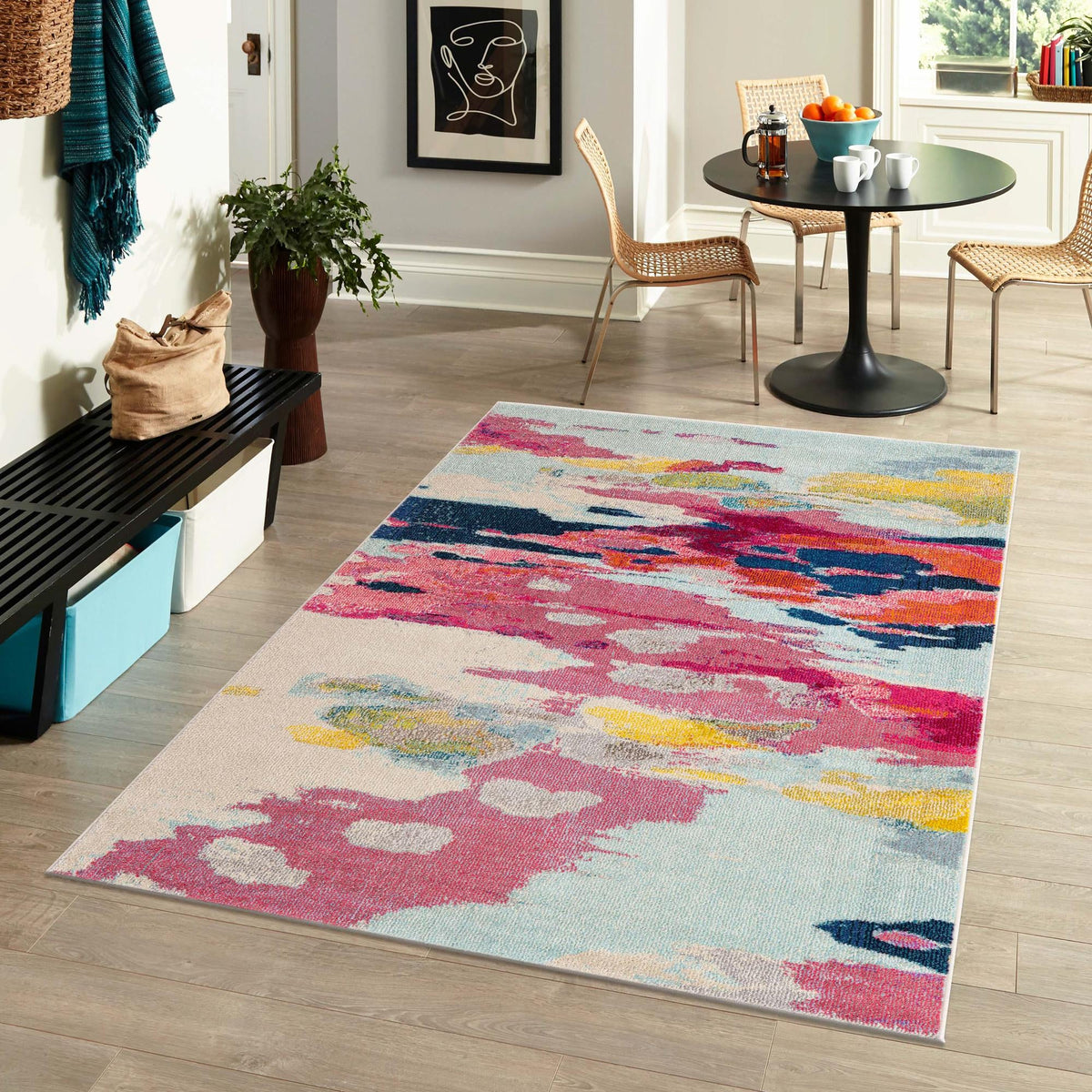 Marrakesh Elegance Collection Area Rug -  Skhirat Rectangle Pink  lifestyle 24