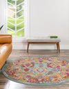 Sedona Vista Collection Area Rug -  Zuni Round Light Blue  lifestyle 15