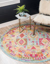 Sedona Vista Collection Area Rug -  Zuni Round Light Blue  lifestyle 20