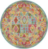 Sedona Vista Collection Area Rug -  Zuni Round Light Blue  lifestyle 12