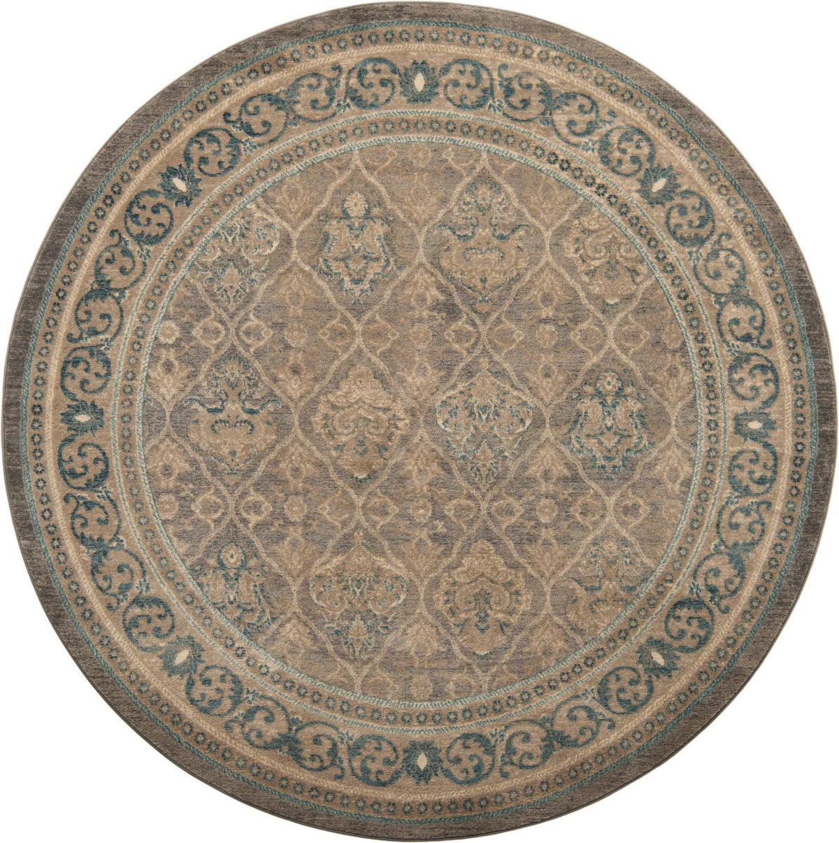 Salzburg Elegance Collection Area Rug -  Kapuzinerberg Round Gray  lifestyle 30