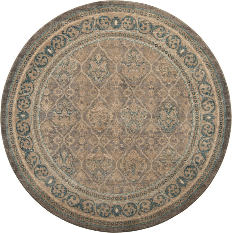 Salzburg Elegance Collection Area Rug -  Kapuzinerberg Round Gray  lifestyle 30