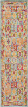 Sedona Vista Collection Area Rug -  Zuni Runner Light Blue  lifestyle 13