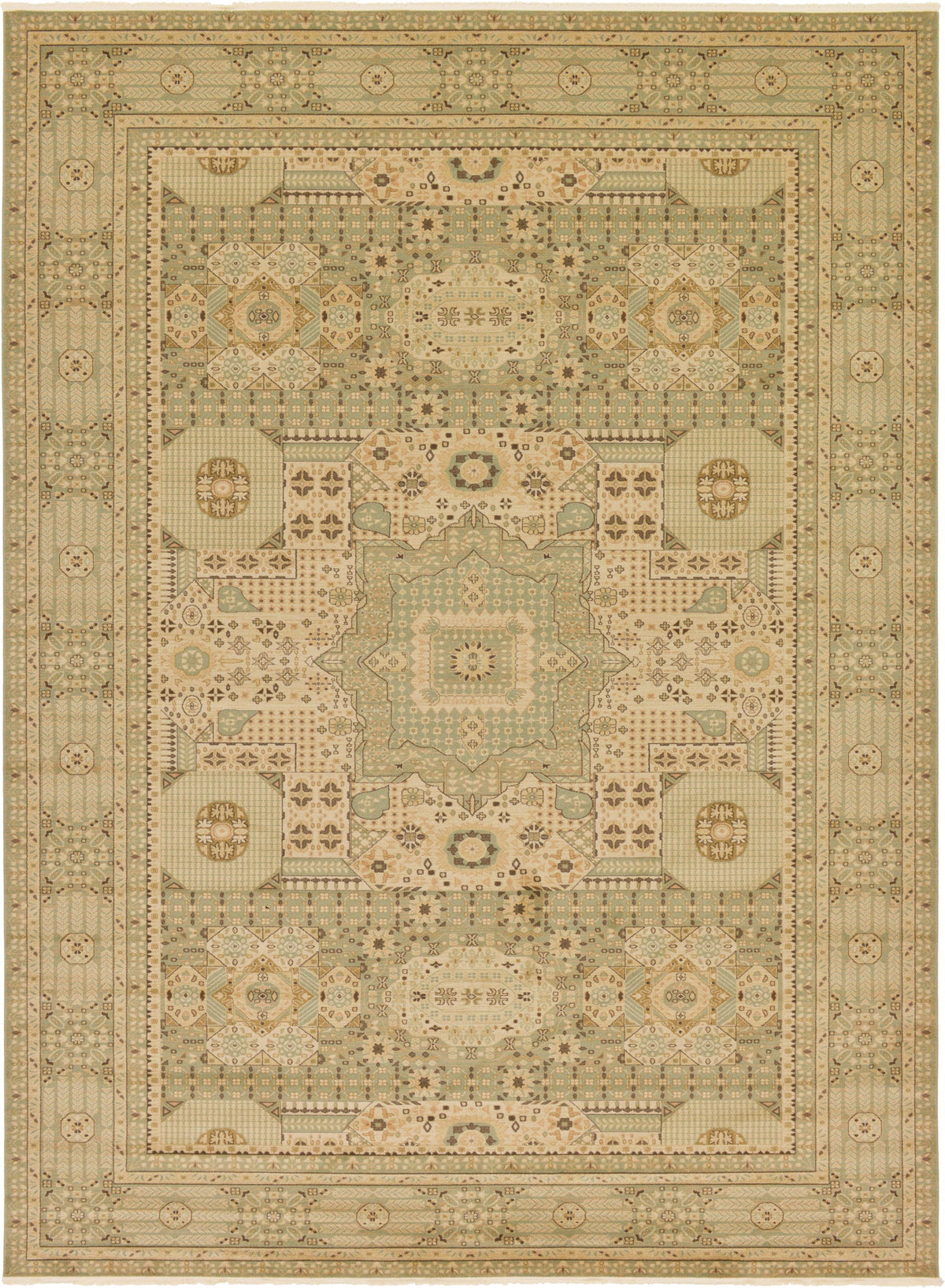 Ottoman Elegance Collection Area Rug - Sultan Rectangle Light Green Main