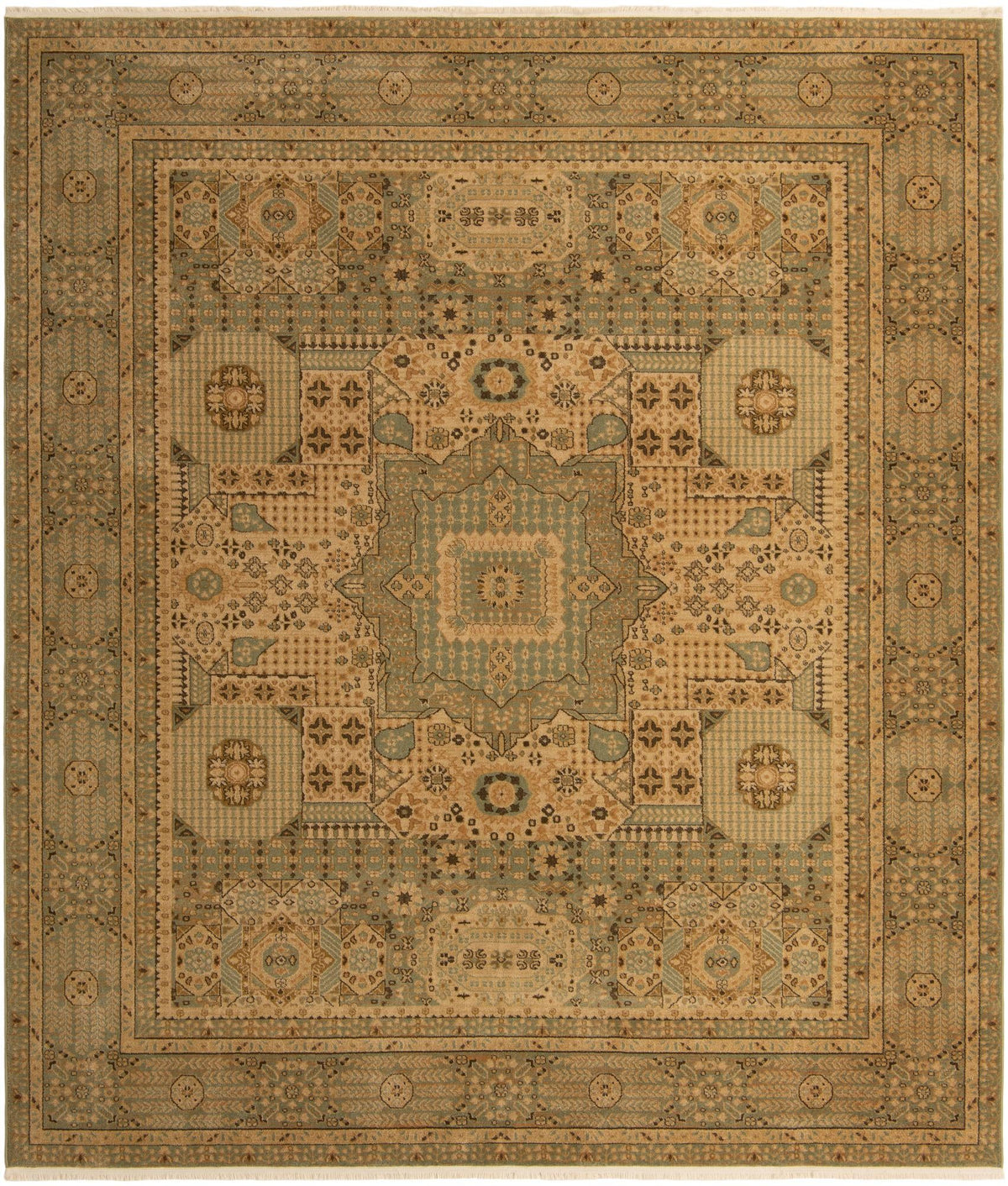 Ottoman Elegance Collection Area Rug - Sultan Rectangle Light Green  lifestyle 4