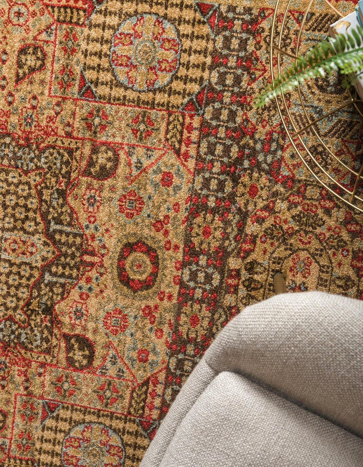 Ottoman Elegance Collection Area Rug - Sultan Rectangle Brown  lifestyle 42