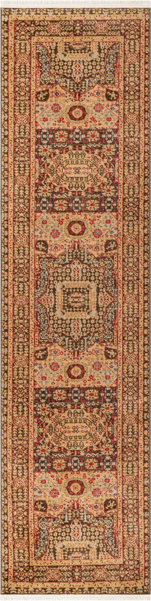 Ottoman Elegance Collection Area Rug - Sultan Runner Brown  lifestyle 132