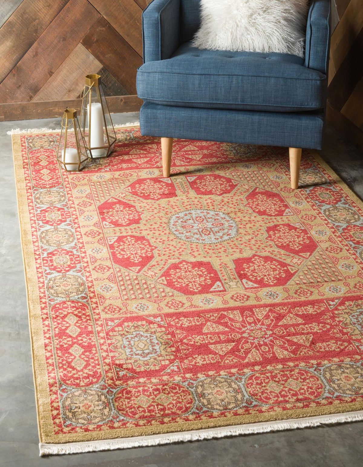 Ottoman Elegance Collection Area Rug -  Izmir Rectangle Red  lifestyle 3