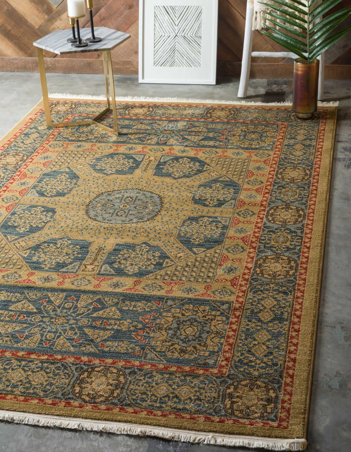 Ottoman Elegance Collection Area Rug -  Izmir Rectangle Blue  lifestyle 4