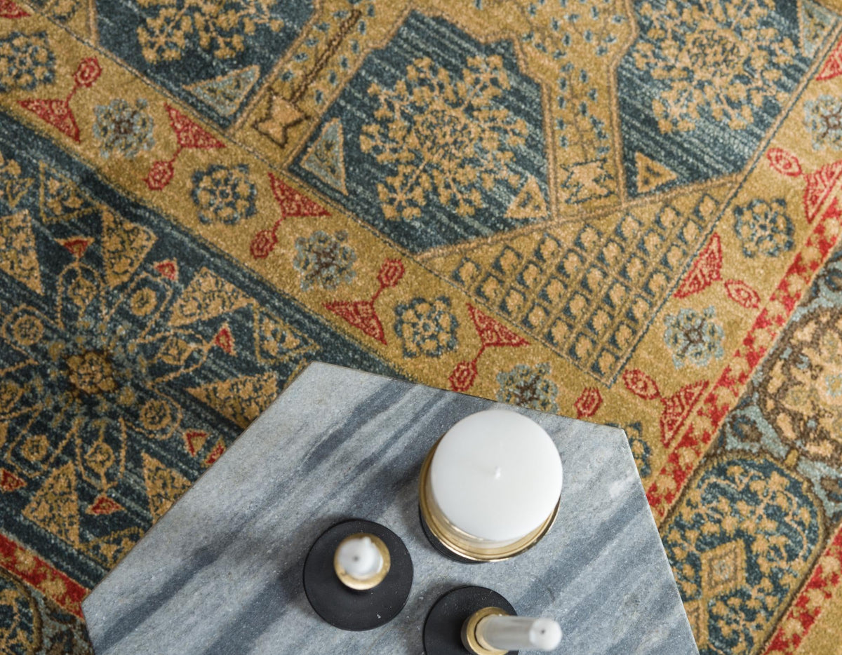 Ottoman Elegance Collection Area Rug -  Izmir Rectangle Blue  lifestyle 8