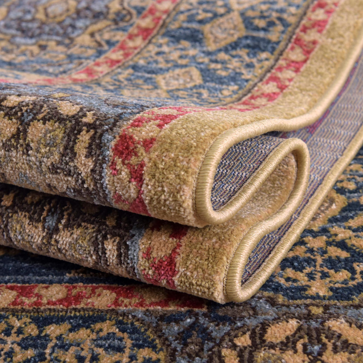 Ottoman Elegance Collection Area Rug -  Izmir Runner Blue  lifestyle 47